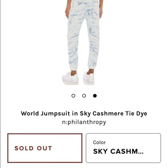 N:PHILANTHROPY WORLD JUMPSUIT SKY CASHMERE TIE DYE - Picture 15 of 16